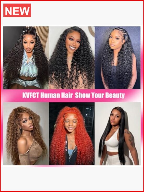 30 Inch Deep Wave Lace Front Wig Human Hair 13x6 HD Transparent 200% Density